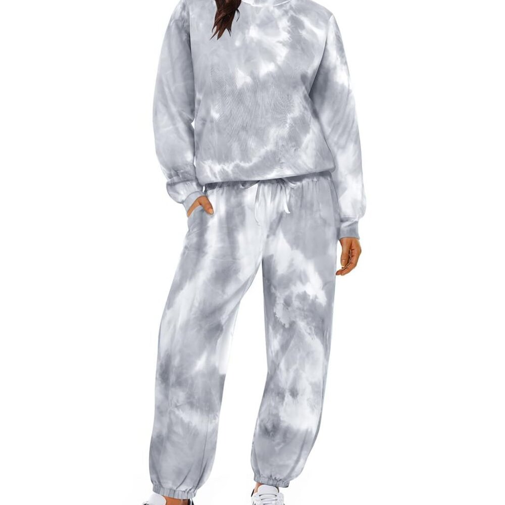Plus Size Lounge Set Long Sleeve Sweatsuit Jogger Tracksuit Oversized Chic Comfy